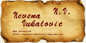 Nevena Vukalović vizit kartica